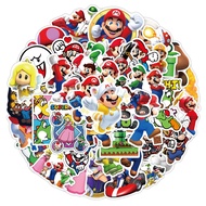 50pc/Lot  Not Repeating Super Mario Bros Waterproof Stickers Party Decoration Kids Favor