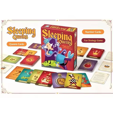 Sleeping Queens Card Game Family Educational Strategy Math Game Party Tabletop Game for 2-5 Players