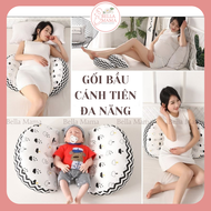 Gối Bầu Cánh Tiên Đa Năng 100% Cotton Nâng Đỡ Bụng Bầu Giảm Đau Lưng Hàng Việt Nam Bella MaMa GB02