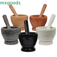 MXGOODS Mortar Pestle Set, Manual Multi-function Mashing Medicine Pot, Mashed Garlic PP Durable Lightweight Stone Mortar Household Kitchen