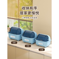 Household Small Kitchen Dish Drain Cupboard Shelf Cupboard Tableware Storage Box with Lid Tableware 