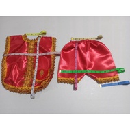 Santo Niño / Sto. Nino / Sto. Niño Clothes / Dress / Vest / Terno (Large 12" x 20" Red Yellow Gold)