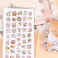 kad raya sampul raya tarik Emoji Sambo Guka Pink Anak Domba Kartun Pelekat Comel Kreatif Keperibadia