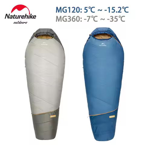 Naturehike MJ Pro Mummy Sleeping Bag MG120/MG360 Ultralight Hiking Waterproof Sleeping Bag Camping C