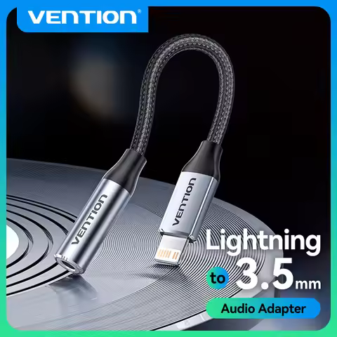 Vention DAC Lightning to 3.5mm Female Earphone Adapter Aux Cable Lightning to 3.5 Audio Cables for i