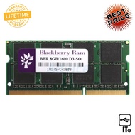 RAM DDR3(1600, NB) 8GB BLACKBERRY 16 CHIP ประกัน LT  แรมโน๊ตบุ๊ก แรม RAM NB.