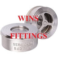 Disco Check Valve 4" SS316 PN40 Wafer DCV DN100 4 inch ANSI JIS SS 316 Stainless Steel CF8M PN16 PN 