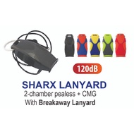 Fox 40 Sharx Whistle Used by Rescue Professionals 2-chamber pealess + CMG With Breakaway Lanyard [Re