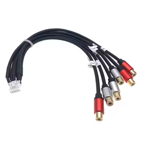 12 Pin Car Radio Stereo Front Rear Sub Woofer Output RCA Cable Adapter For Pioneer DEH-P910 P930 P94