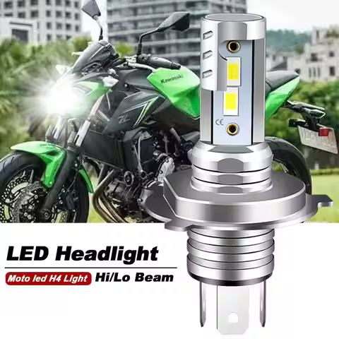 1Pc Motorcycle H4 H1S 9003 LED Headlight Hi/Lo Bulbs 4800LM 6000K White CANbus for Kawasaki Z650 / V