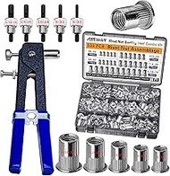 SAE Pressure Rivet Nut Tool Kit 430pcs, inch Rivet Nut Combination οΌ5/16-18γ1/4-20γ10-24γ8-32γ6-32οΌ,
