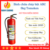 [CÓ TEM KIỂM ĐỊNH SẢN XUẤT Ở VIỆT NAM] BÌNH CHỮA CHÁY TOMOKEN - BỘT ABC 8KG ĐỦ TIÊU CHUẨN PCCC