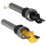 2Pcs 1/4 Inch Shank Dovetail Joint Router Bits with Bearing Guide Dovetail Jig Bit for Furniture Bui