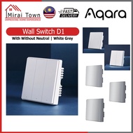 Aqara D1 Wall Switch 1 2 3 Rocker Gang White Grey Faceplate Neutral No Neutral