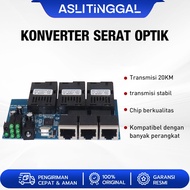 3F3E Media Converter 3 Fo 3 Lan Pcb Htb 3Fo 3Lan Fiber Optik Switch Ethernet 10/100 Mpbs Support Poe 5-12V Dengan Power Adaptor 5V2A  Media Converter Switch 2 Fiber Ethernet Switch Fiber Optik Konverter2 Port 3 Port 4 Port FO 2 Port SC LAN