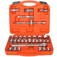 Asaki 32pcs 1/2" Drive CR-V Ratchet Socket Spanner Hardware Tools Set ak-9770