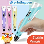 3D Pen DIY 3D Printing Pen Crafting Doodle PLA Filament Drawing Arts Kids Toy Christmas Birthday Gif