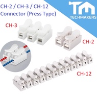 CH2 CH3 CH12 Fast Easy Quick Connector Terminal Block [Press Type] Spring Connector Wire Wiring CH-2