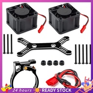 【HOT SALE】 RC Car Upgrade Dual Cooling Fan 4985 1717 Motor Heat Sink Kit for 1/5   6S 8S  KRATON Out