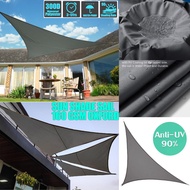 420D Dark Grey Shade Sail Waterproof Oxford Garden Awnings Shade Sail Right Triangle Sunshade UV Pro