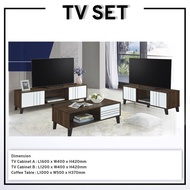 TV Set TV Cabinet with Feature Wall Mount TV with Drawer