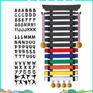 Martial Arts Belt Display Rack 12 Belts, Karate, Taekwondo, Jiu , BJJ-Bamboo Wood,Medal Hangers gjxq