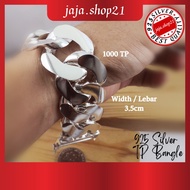 READY STOCK | Original 925 Silver Bracelet 1000 TP Bangle For Men | Gelang Tangan Lelaki 1000 TP Perak 925