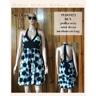 BRAND NEW dress: BCX black polka sexy backless mini dress (PLD0123)