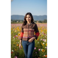 Cotton Clothes With Front Buttons And Studs Around The K Hand-Embroidered Chinese Hmong Cloth Glue I