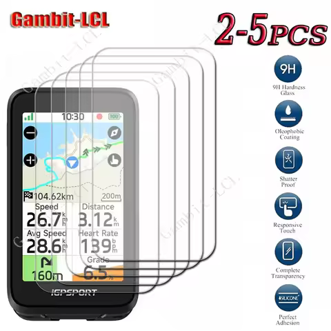 2-5PCS 9H HD Tempered Glass For iGPSPORT BiNavi Air iGPSPORTBiNaviAir BiNaviAir BSC500 Screen Protec