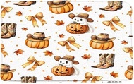 Spooky Halloween Bath Mat Funny Cowboy Ghost Horror Pumpkin Boots Bowknot Fall Cute Cartoon Bathroom