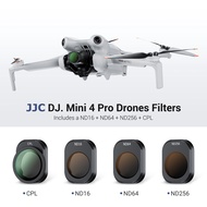 ชุดฟิลเตอร์ JJC สำหรับ DJI Mini 4 Pro 4/6/8แพ็ค ND8 ND16 ND64 ND128 ND256ฟิลเตอร์ CPL ND512แก้วออพติ