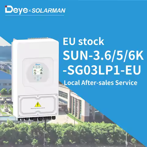Deye SUN-3.6/5/6K-SG03LP1-EU 48V LV Battery Single Phase Deye SUN-5K-SG03LP1-EU Hybrid Solar Inverte
