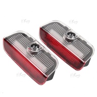 H.Rong 2pcs LED Car Door Logo Lighting for VW Volkswagen CC T-ROC Golf 5 6 7 Sharan 7N Passat B6 B7