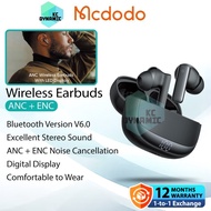 Mcdodo HP-690 ANC + ENC Wireless Earbuds Active Noise Cancellation Earphone Mcdodo Bluetooth Earbuds