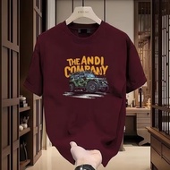 S-5XL Summrt New Street Style Cotton Round Neck Short Sleeve T-shirt Loose Basic Slim Fit Tee Car Pr