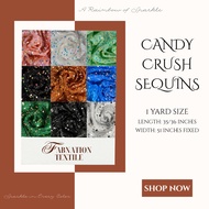 CANDY CRUSH SEQUINS [1 YARD = 35/36 INCHES LENGTH & 51 INCHES WIDTH] BY FABNATION