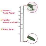 Tiang Besi Pagar 1.5m 1.7m 2m 2.3m 2.5m heavy duty Hot-dipped Galvanized steel Y post/Steel Fence Po