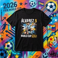 Alvarez 9 Argentina World Cup 2026 Soccer Jersey T Shirt Football Fan Gift Men Women Unisex Apparel
