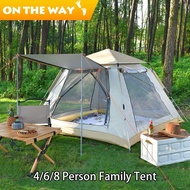 Tent Waterproof Automatic Tent 4//6/8 Person Pop Up Double Layers Camping Tent With Yard Tent