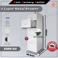 BFO S106/5A Metal Drawer Cabinet 5 Layer / Almari Besi / Steel Drawer Cabinet / 5 Layer Metal Drawer