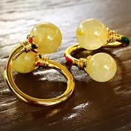 แหวนไหมทอง แหวนทอง ของขวัญ แหวนผู้หญิง แหวน ของขวัญวันเกิด แหวนแฟชั่น แหวนนำเข้า สีไม่ลอก ฟรีไซส์ แหวนทองไมครอน ไหมทอง Golden Rutile Quartz Ring