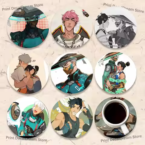 For O-Overwatch Wuyang Mizuki Cartoon Anime Cute Wooden Coaster Coffee Shop Beverage Shop Family Res