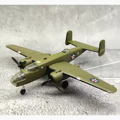 1/144 Scale World War II B25 Mitchell Bomber Alloy Die Casting Collection Model Aircraft Model Hobby