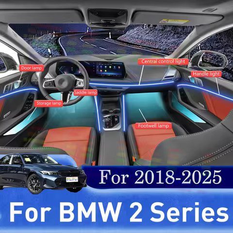 10 In1 for BMW 2 series G42 F44 F87 U06 G87 F74 Car LED Ambient Lamps Colorful Atmosphere Light Auto