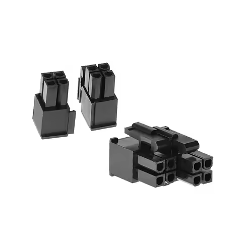 10PCS/Lot 5557-R 5557 4.2mm Black 4+4pin 8P 8PIN Male Plastic Shell Housing for PC Computer ATX CPU