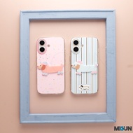 Sausage Dog Pink and Blue Softcase Phone Case