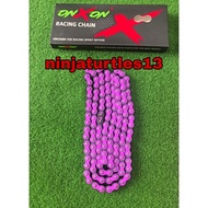 ONXON Motorcycle raceboy Rantai Berwarna Sporket Colorful COLOR Chain 415 132L 415-132L (PINK/RED/PU