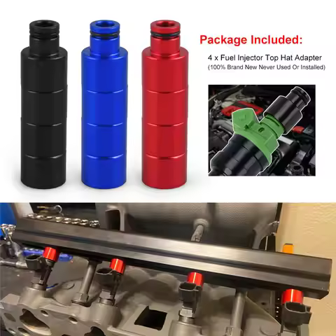 4Pcs/Set For Honda Civic & Acura RDX B16 B18 D16 Engine Fuel Injector Top Hat Adapters Auto Parts Ac