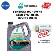 100% Genuine Petronas Syntium 800 10W-40 Semi Synthetic Engine Oil (4L) Minyak Hitam Enjin Original 10W-40